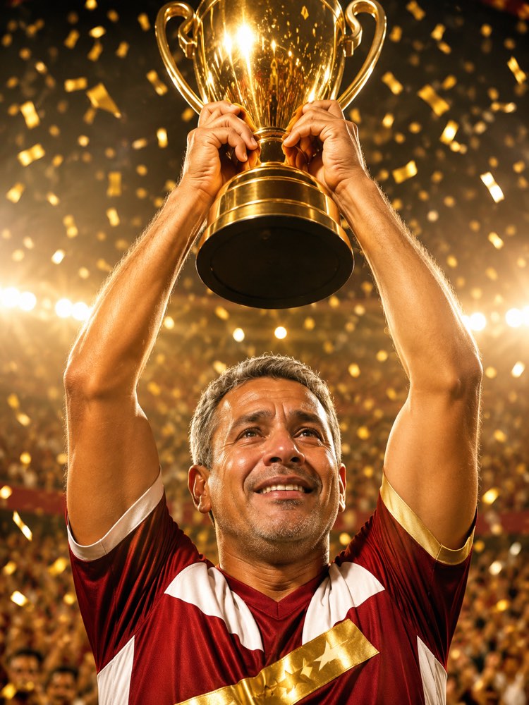 Vuélvete Campeón Levantando la Copa en tu Foto