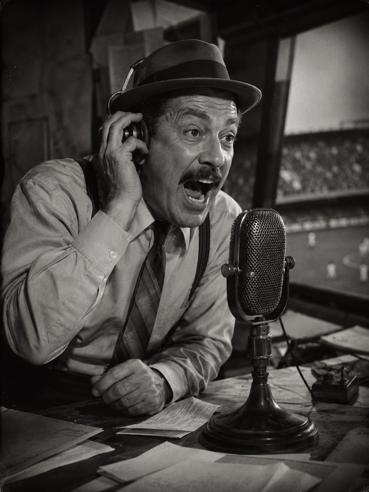 Foto de Locutor de Radio de los Años 50