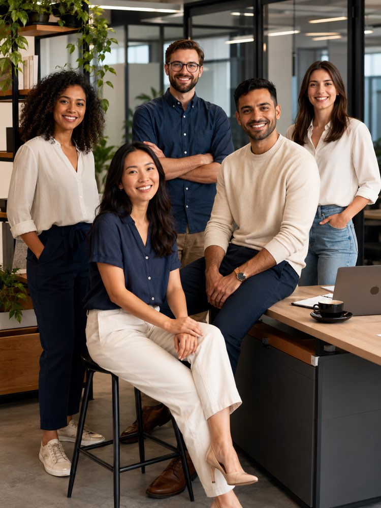 Foto de equipo profesional para la web