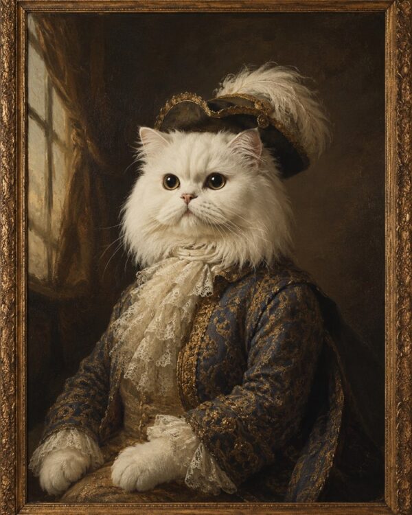 Retrato de mascota en pintura al óleo clásica