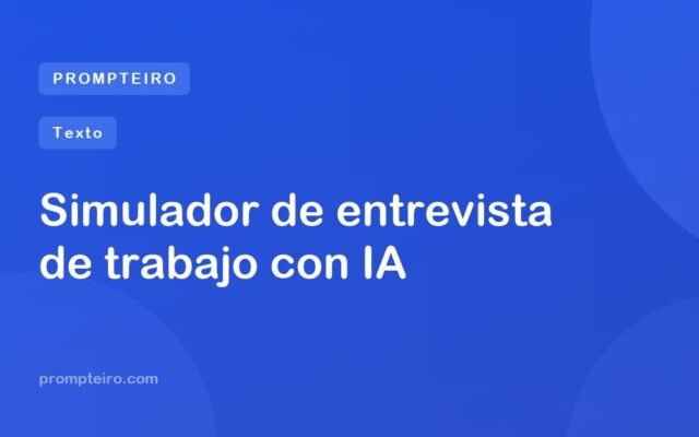Simulador de entrevista de trabajo con IA