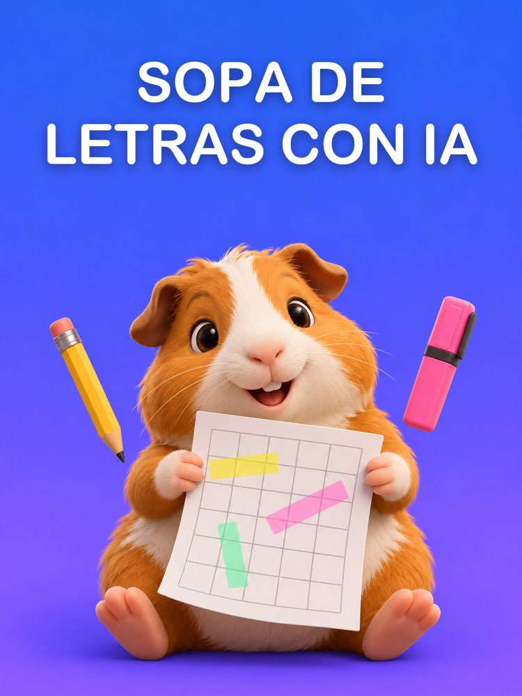 Sopa de Letras con IA para Imprimir, con Solucionario Comprobado