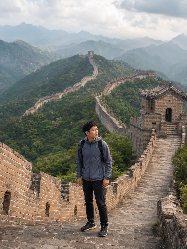Photo sur la Grande Muraille de Chine Pas à Pas