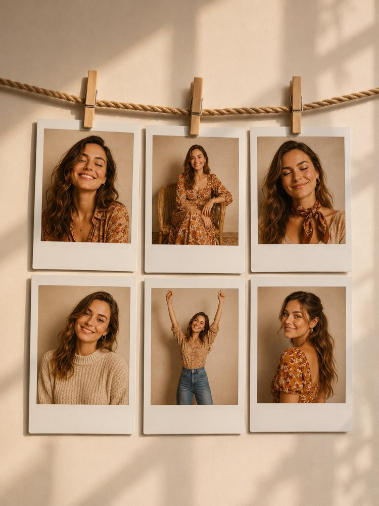 Fil de Polaroids Vintage sur Votre Mur