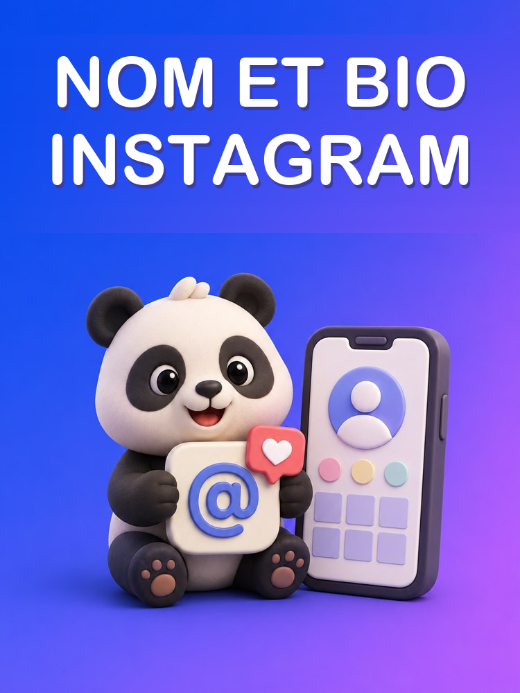 Nom et bio d'un profil professionnel sur Instagram
