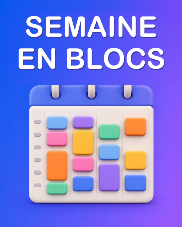 Planificateur Hebdomadaire en Time Blocking