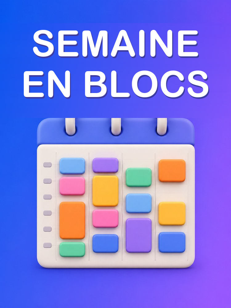 Planificateur Hebdomadaire en Time Blocking