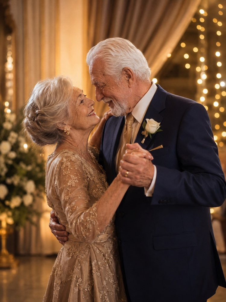Photo de noces d'or élégante à encadrer