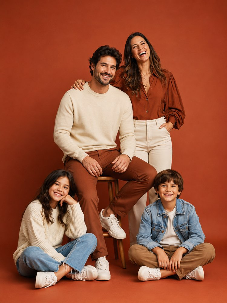 Portrait de famille style magazine