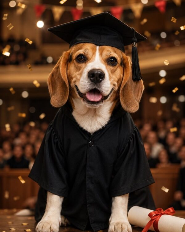 Photo d’Animal Diplômé avec Toge et Toque