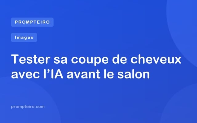 Tester sa coupe de cheveux avec l’IA avant le salon