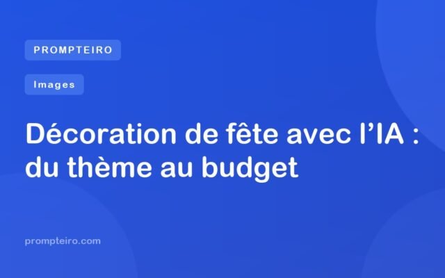 Décoration de fête avec l’IA : du thème au budget