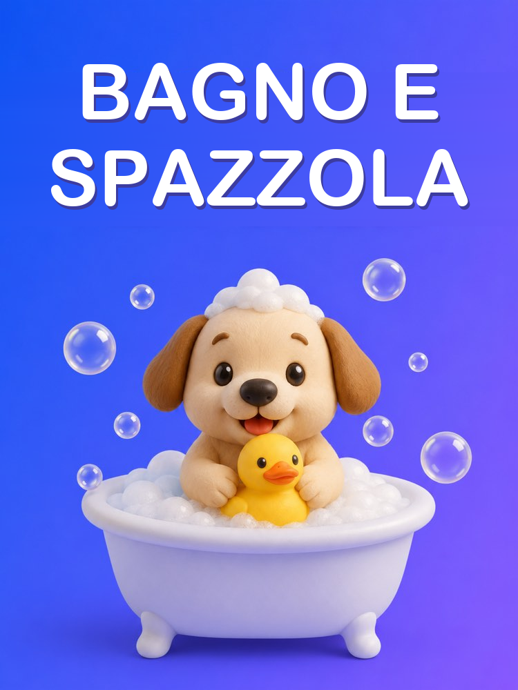 Bagno, Spazzolatura e Igiene dell’Animale in Casa