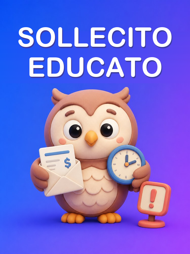Sollecito educato a un cliente in ritardo con il pagamento