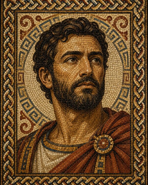 La tua foto in un mosaico romano antico