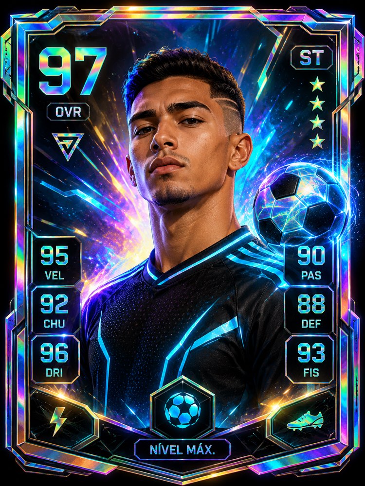 Card Olografica da Campione con l’IA