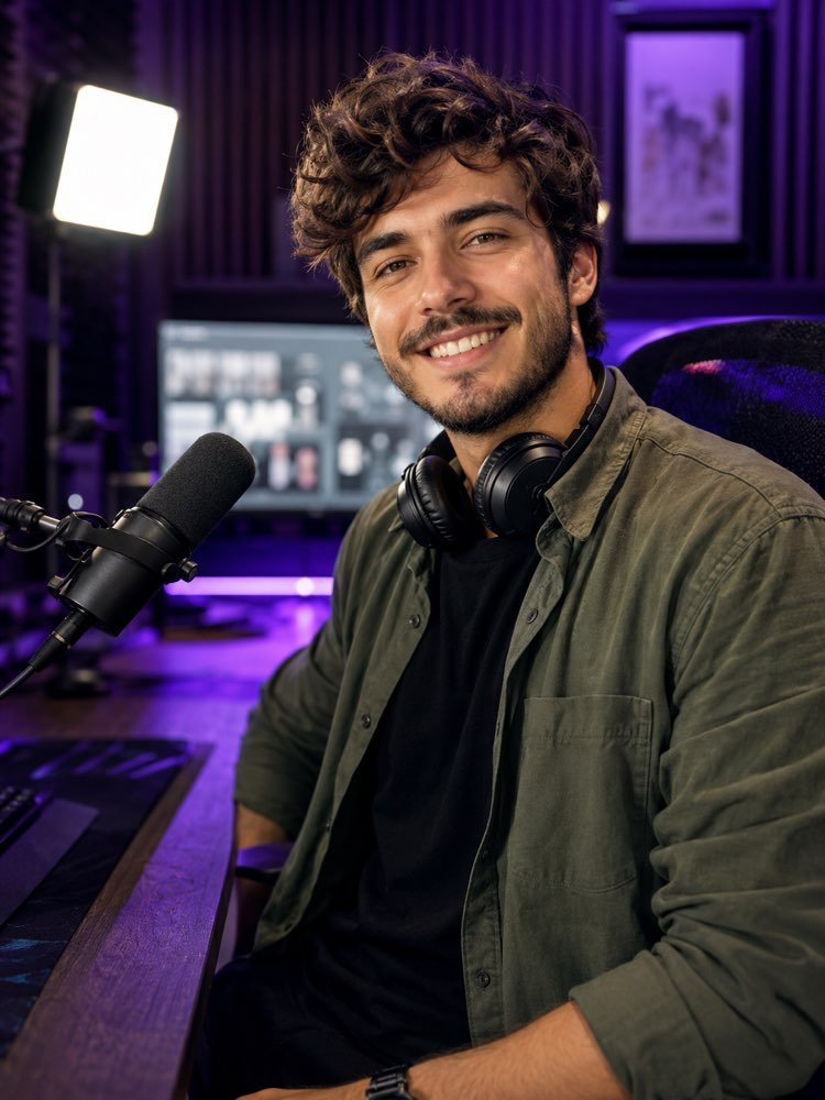 Ritratto professionale di content creator
