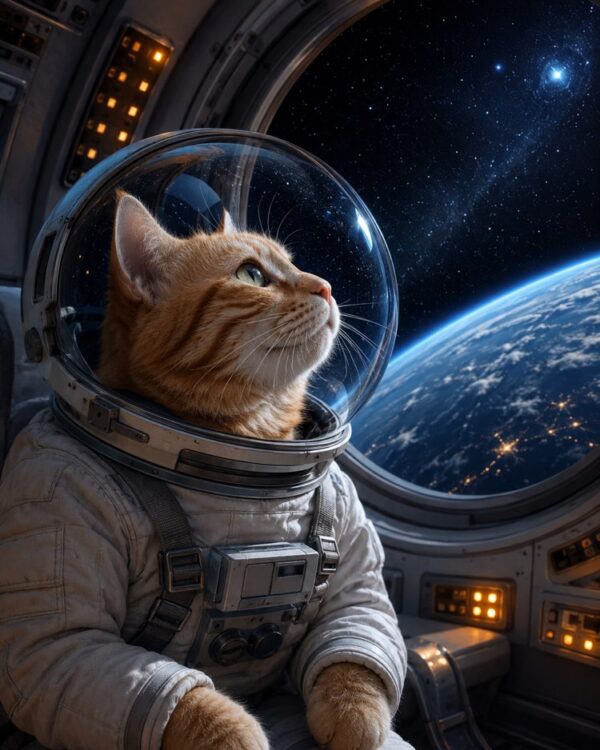 Il tuo pet astronauta: foto nello spazio con l'AI