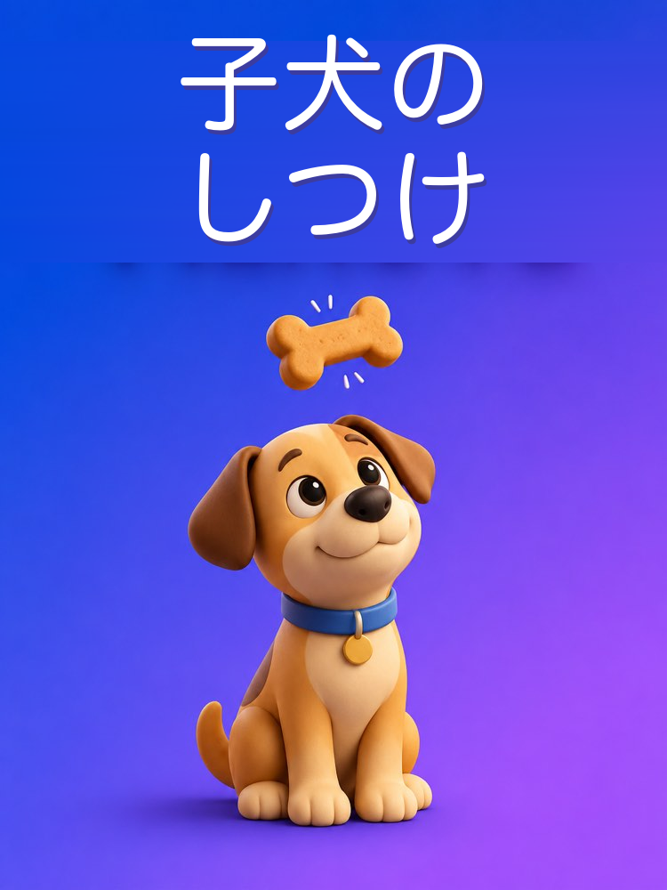 子犬のしつけを家で、褒めて伸ばす
