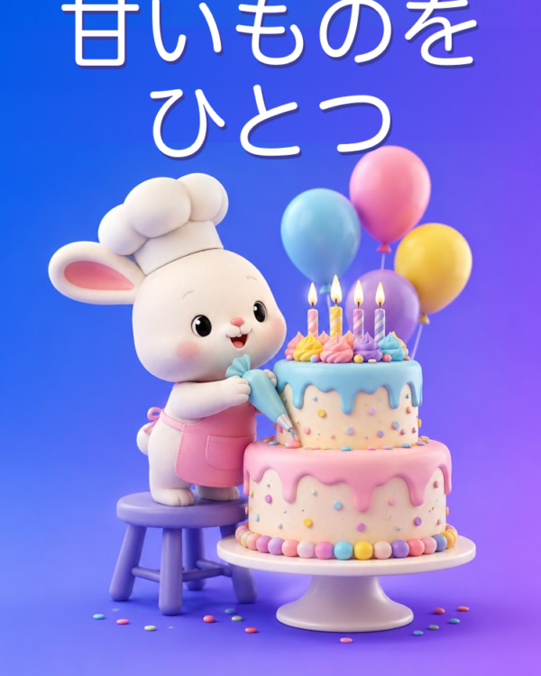 AIで作るお祝いのケーキとお菓子
