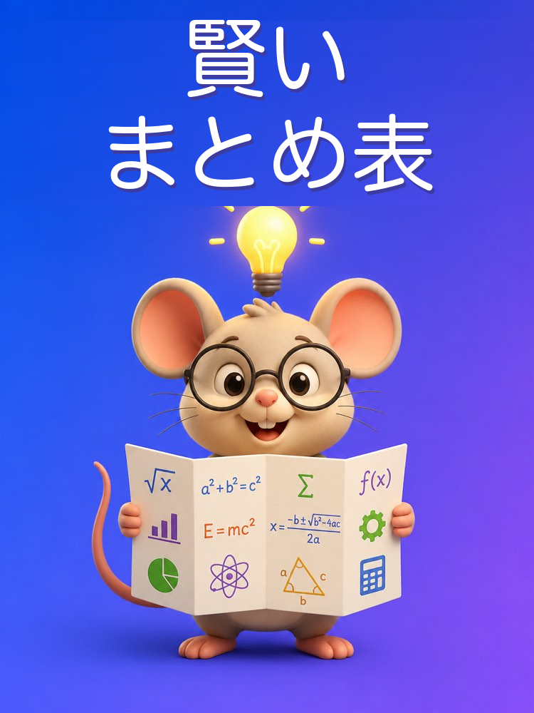 賢い公式とポイントのまとめ表