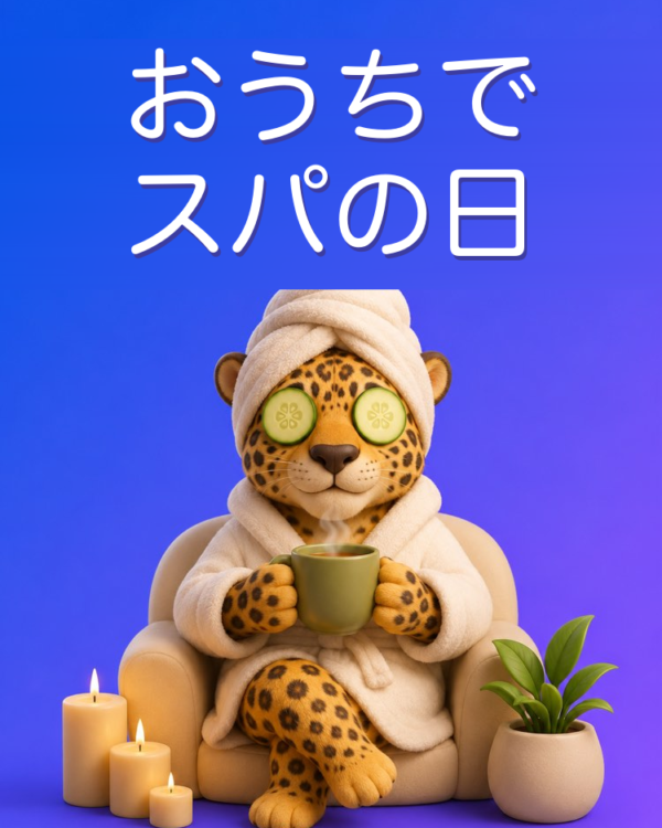 おうちでスパの一日を過ごすAIプロンプト