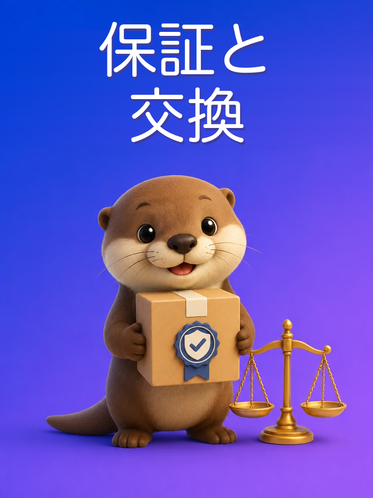 不良品:保証と交換の権利