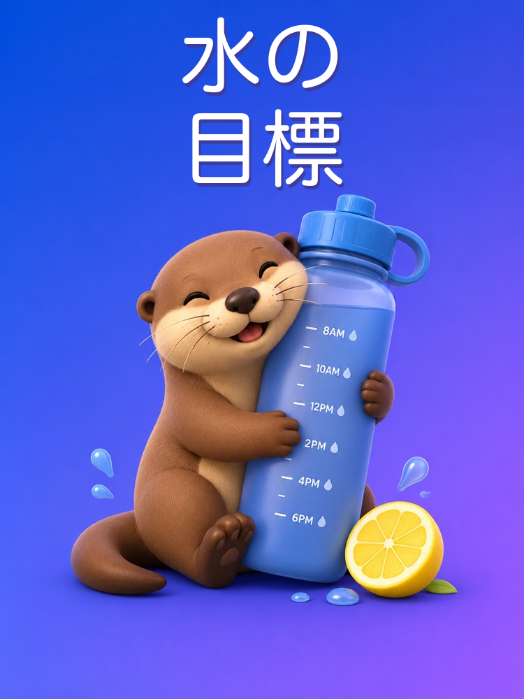 一日の水の目標を、あなたの生活に合わせて