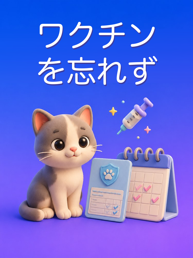 ペットのワクチンと虫下しのカレンダー