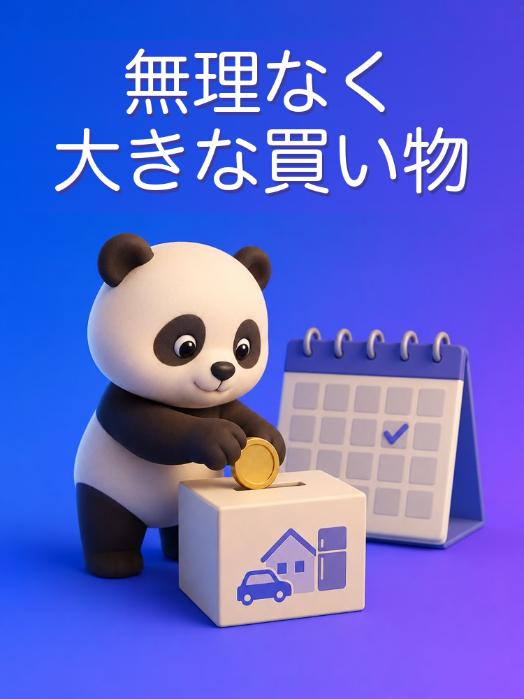 借金せずに大きな買い物を計画する