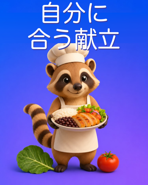 目的に合う、かんたんな食事の計画をAIで