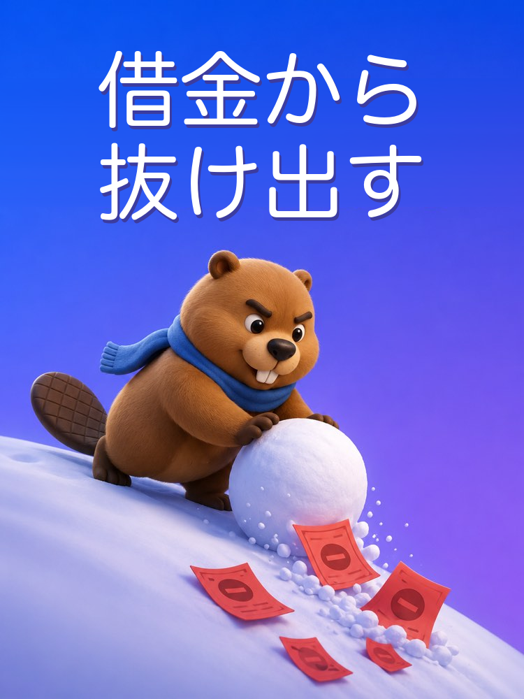 借金から抜け出す：雪だるま式か雪崩式か