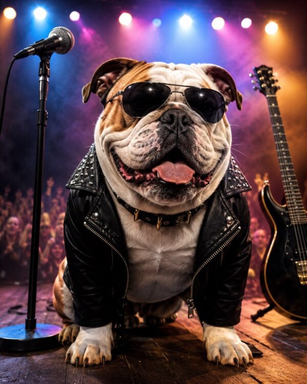 AIでステージに立つロッカーのペット