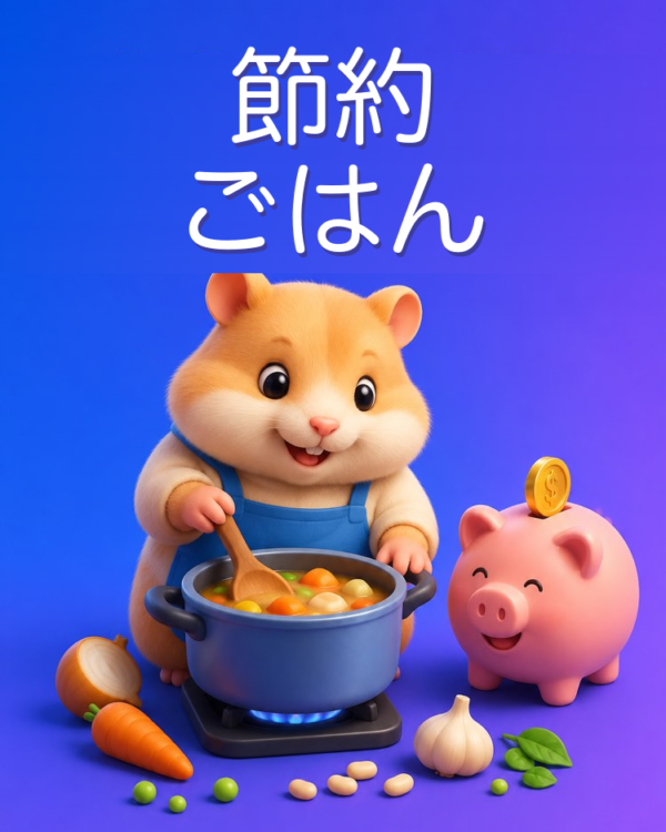 月末の節約レシピ、AIと