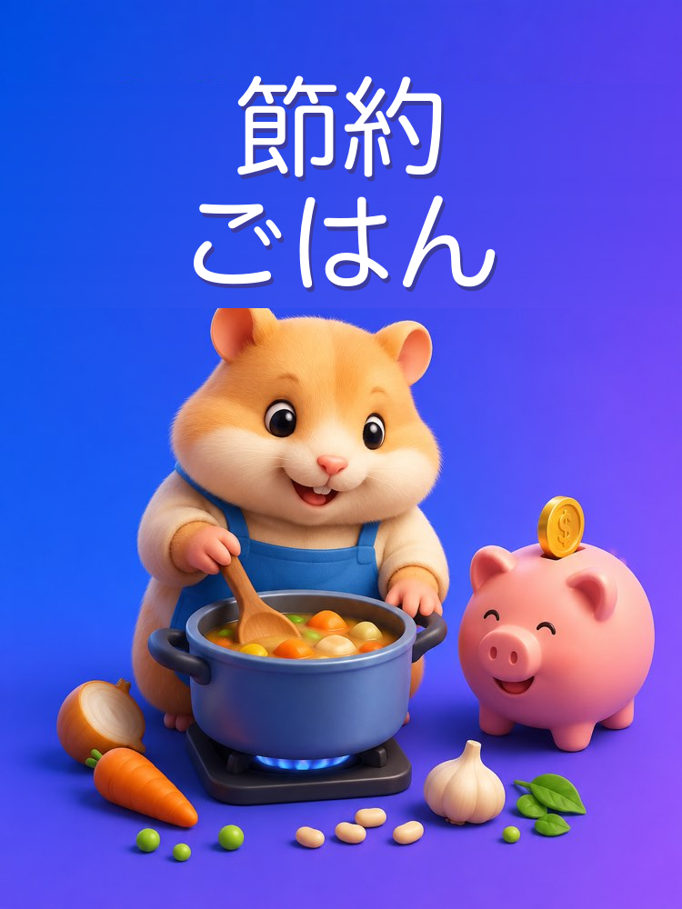 月末の節約レシピ、AIと