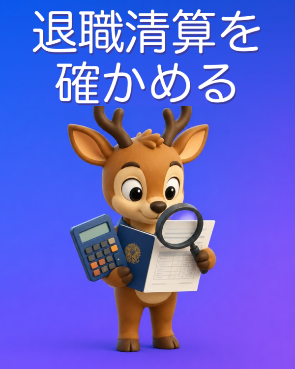 退職清算：金額を確かめる