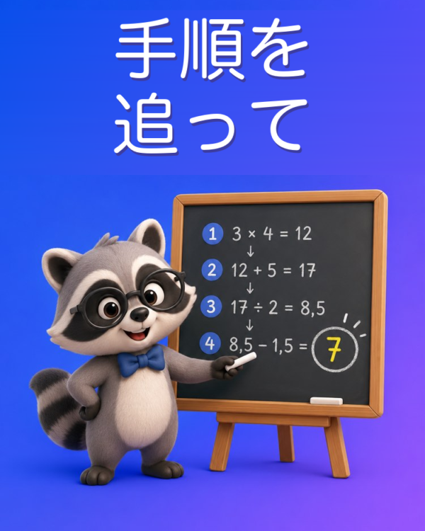 試験問題を手順どおりに解く