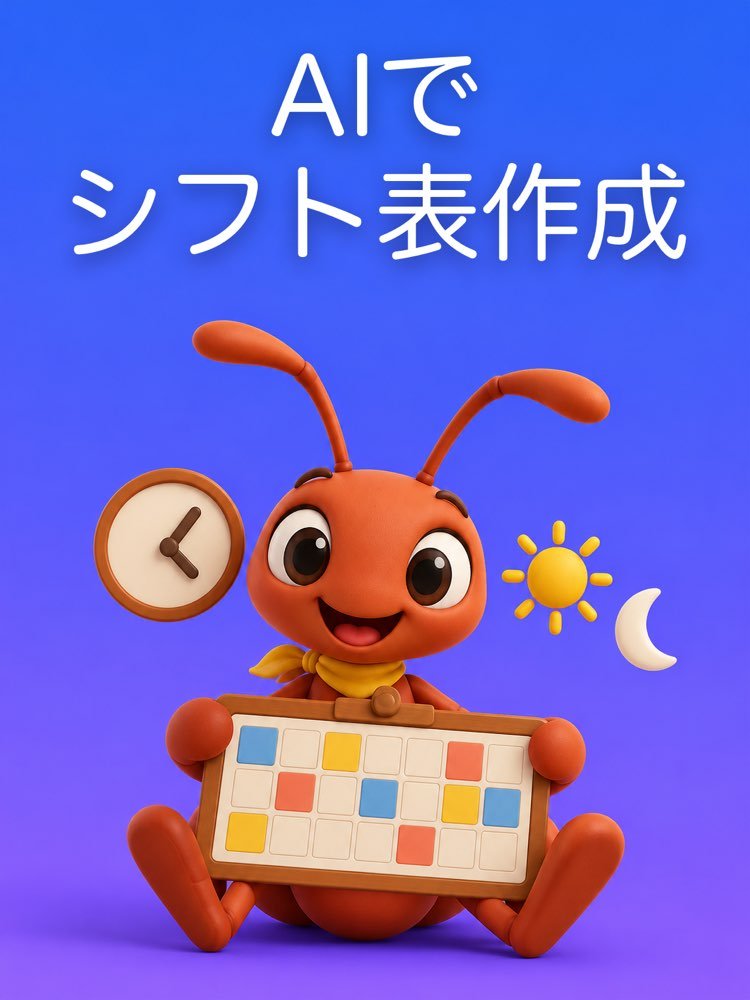 シフト表をAIで作成:シフトも勤務時間も確認済み