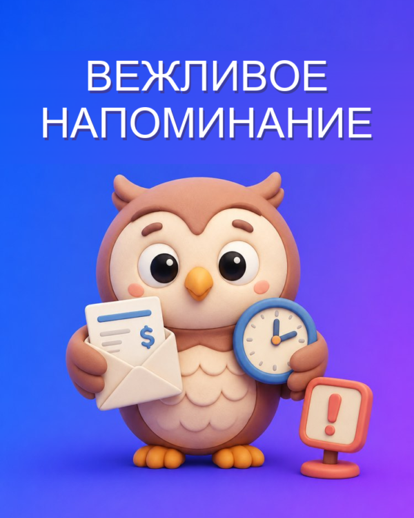 Вежливое напоминание клиенту, который задержал оплату