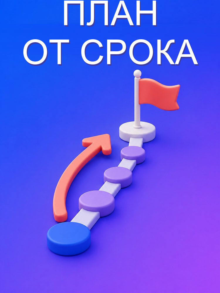 График работ от дедлайна назад