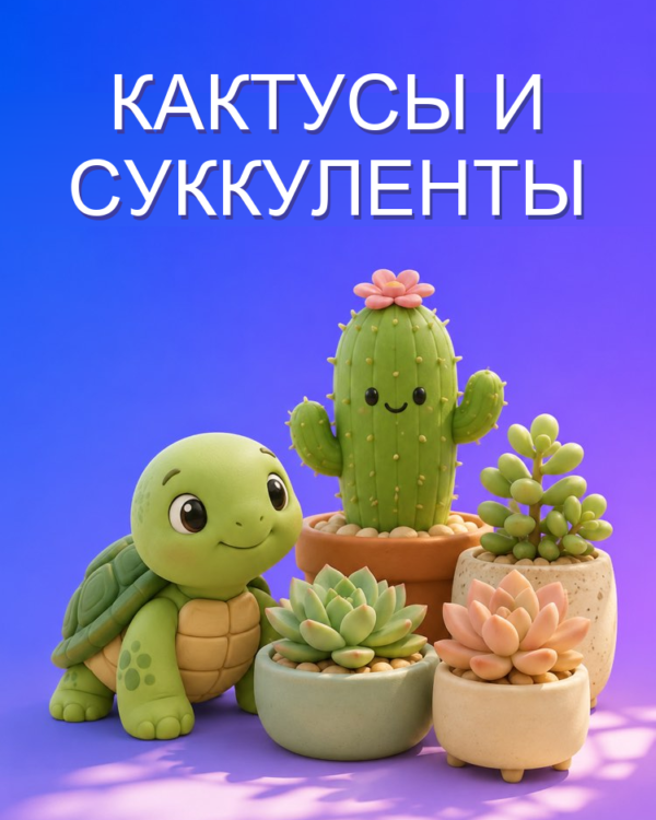 Гид по суккулентам и кактусам для новичков с ИИ