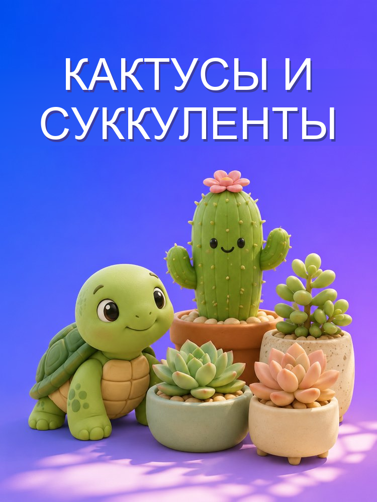 Гид по суккулентам и кактусам для новичков с ИИ