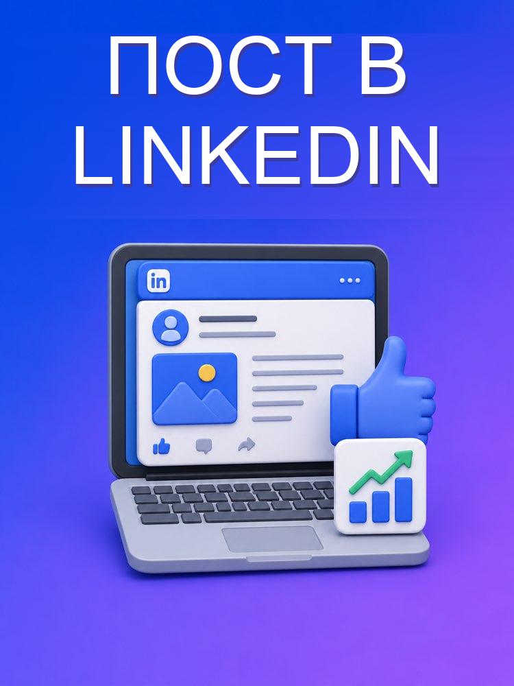 Пост в LinkedIn с экспертностью