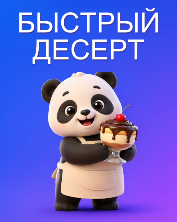Быстрый десерт из нескольких ингредиентов с ИИ