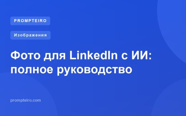 Фото для LinkedIn с ИИ: полное руководство