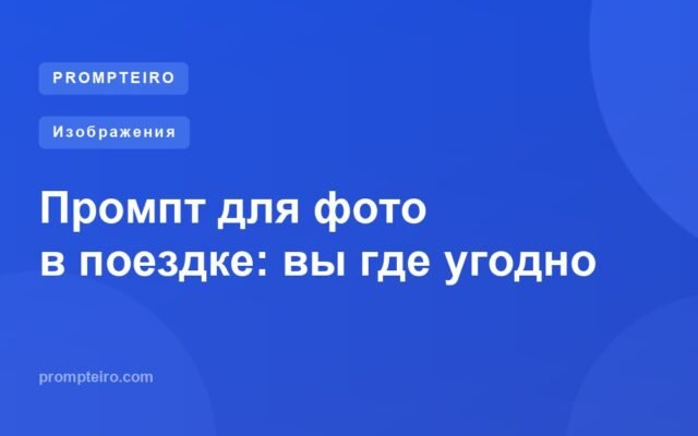 Промпт для фото в поездке: вы где угодно