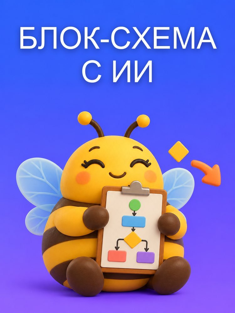 Блок-Схема с Помощью ИИ из Вашего Текста, Готовая для Вставки