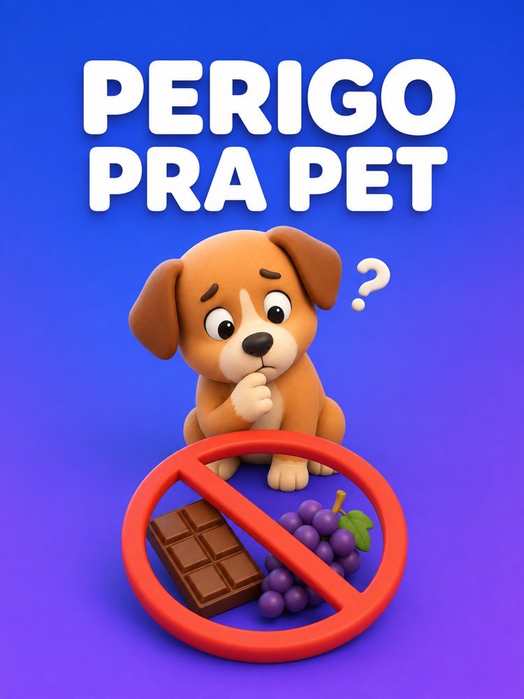 Capa ilustrada do prompt Alimentos e Plantas Perigosos para Pets