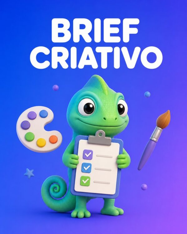 Capa ilustrada do prompt Brief Criativo para o Designer ou Editor