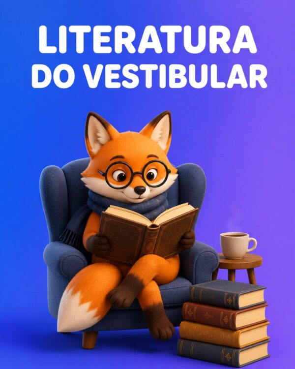 Capa ilustrada do prompt Análise de Obra Literária do Vestibular - Prompteiro